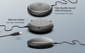 CMTECK CM003 Portable USB <strong>Computer</strong> Desktop Condenser <strong>Microphone</strong> 360&deg;Omni-directional Conference Mic <strong>for</strong> Meeting Studio Recording - Product Image 6