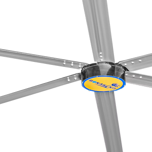 Ventilador de Techo Industrial de 16 Pies con 6 Aspas, Imán Permanente, Síncrono, Recirculante - Product Image 1