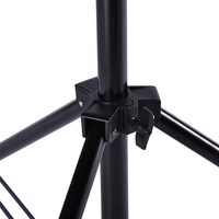 Tripod Teleskopik Berdiri Lantai dengan Bracket Logam Tebal 2.8m, Lampu Fill untuk Live Streaming Ponsel, dan Termometer