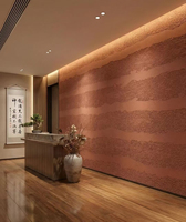 Panneau en terre battue sans joint durable, léger, imperméable, ignifuge, travertin pour murs extérieurs et intérieurs, hôtel