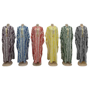 Vesti da donna di moda all'ingrosso, abbigliamento stampato etnico musulmano, abiti Casual con scollo a V - Product Image 2