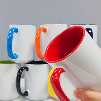 Mug en céramique 15 oz à sublimation, bicolore, pour la maison, le bureau, le café, l'heure du thé, cadeau, logo personnalisé, vente en gros Topjlh