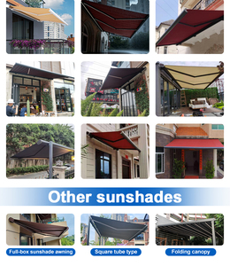 <span class=keywords><strong>Voile</strong></span> de protection solaire rétractable SUNTO pour terrasse extérieure, pare-soleil pour fenêtre, protection solaire rouge imperméable, auvent - Product Image 2