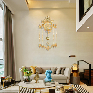 Reloj de Pared de Lujo, Estilo Europeo Retro, Reloj de Pared de Latón de Lujo, Decoración Navideña, Artículos de Decoración para el Hogar, Relojes de Pared de Lujo para Sala de Estar - Product Image 3