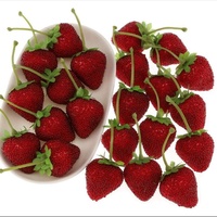 Fraises artificielles géantes en plastique, simulation de fraises, fruits artificiels réalistes, faux fruits de cuisine, décoration de la maison