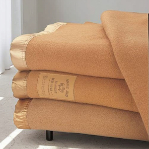 Couverture Raschel 100% <span class=keywords><strong>Laine</strong></span> Brossée Douce <span class=keywords><strong>en</strong></span> <span class=keywords><strong>Laine</strong></span> Mérinos, <span class=keywords><strong>Plaid</strong></span> Hiver Chauffant Anti-Boulochage, Style Uni Personnalisable, Tissée - Product Image 3