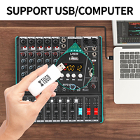 Console de mixage audio professionnelle XTUGA TS7 Vente à chaud 99 DSP Effet numérique 7 canaux Logo personnalisable Vidéo et éclairage