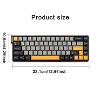 Clavier de jeu mécanique ergonomique AULA WIN68HE MAX, taux de polling 8K, faible latence, RGB, sans fil, Plug&Play, Hot-Swap, personnalisable