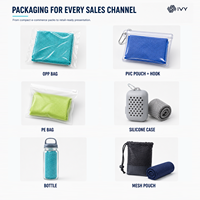Wuxi Ivy Serviette de sport à séchage rapide écologique pour l'entraînement d'été Camping Fitness avec foulard en maille microfibre