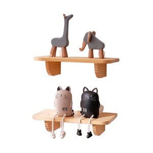 Solid Wood <b>Wall</b> <b>Mounted</b> <b>Shelf</b> Floating Display Rack For Bedroom Storage And Decoration With Perpetual Calendar - Product Image 5