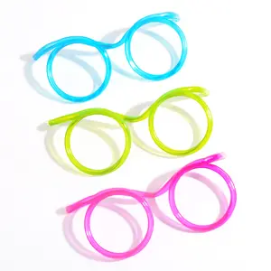 Kids Straw Glasses Funny Drinking Straws Reusable Party Game Crazy