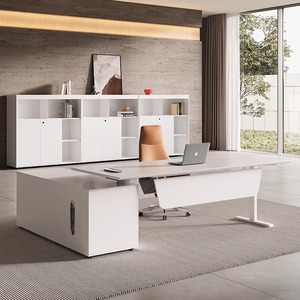 Mobilier de <span class=keywords><strong>bureau</strong></span> haut de gamme de luxe réglable Design moderne Boss CEO Desk Computer Table President Executive Lifting Desk - Product Image 1