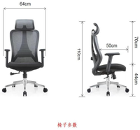 Chaise de bureau ergonomique moderne avec cadre chromé et dossier en maille, incluse pour les dirigeants
