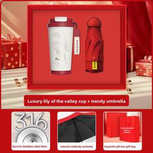 Ensemble de tasses à café écologiques de luxe Lily Valley avec impression numérique pour les réunions annuelles d'entreprise et logo personnalisé - Product Image 6