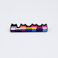 Insigne de broche en émail de fierté colorée en gros pour chats arc-en-ciel femme mode métal alliage de zinc nouvel an chinois