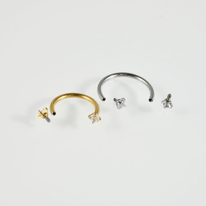 <span class=keywords><strong>Piercing</strong></span> de acero inoxidable con rosca interna: anillo de nariz, barra delgada, herradura, anillo de labio, estrella, corazón, barra curva, <span class=keywords><strong>piercing</strong></span> de ceja. Venta directa de fábrica. - Product Image 1