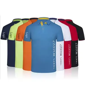 Großhandel individuelle 100% Polyester Baumwolle Sublimation Trockenfit Polo-Shirts besticktes Logo Golf-T-Shirts Sommer ODM Arbeit T-Shirts
