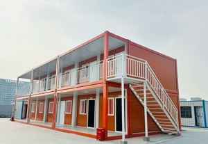Maison conteneur préfabriquée modulaire extensible en acier assemblé, design portique, portable, pour usage domestique, avec toilettes modernes, directement de l'usine - Product Image 2
