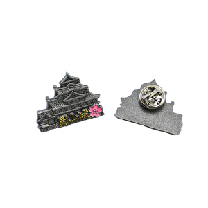 Pins de Solapa Personalizados del Fabricante con Diseño Metálico del Castillo de Okayama, Nombre de la Ciudad, Edificio Emblemático, Recuerdo, Regalo - Product Image 2