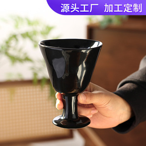 Copa de Vino de Cerámica de 240 ml con Tallo, Estilo Vintage, para Cócteles y Fiestas - Product Image 5