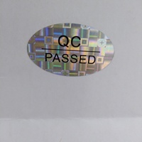 Autocollants d'étiquettes holographiques imperméables personnalisés pour entrepôt ou transport, contrôle qualité QC approuvé, étiquettes d'emballage
