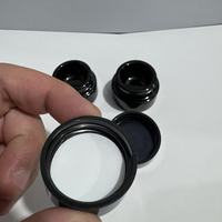 Pot en verre noir brillant 5g pour concentrés, avec logo personnalisé, conteneur vide pour cosmétiques, emballage pour crème visage, pot à herbes et cire YM
