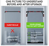 Barre de traction murale multifonctionnelle avec support de sécurité pour usage domestique à fixer sur une porte