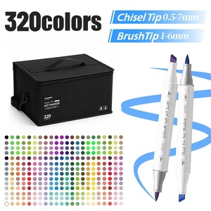 Marqueur permanent <span class=keywords><strong>à</strong></span> l'<span class=keywords><strong>alcool</strong></span> double pointe pour dessin et croquis artistiques - Product Image 4