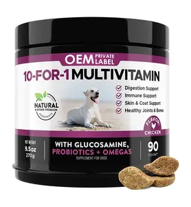 Vitamine e integratori per cani 10 in 1 dolcetti per cani multivitaminici giornalieri con supporto per glucosamina vitamine personalizzate per cani mastica