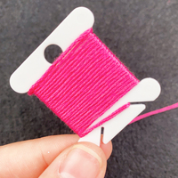 447 Bobines de Fil à Broderie en Polyester de Haute Qualité, Colorées et Faits Main, pour Point de Croix, Fil à Tricoter Teint à la Main (6 couleurs)