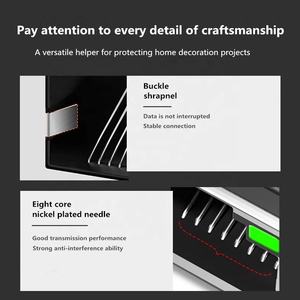 RJ45 1 to 2 네트워크 확장 인터넷 스플리터 커넥터 8P8C LAN 인터페이스 네트워크 티 USB 전원 케이블 액세서리 블랙 - Product Image 5