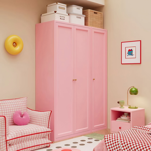 <span class=keywords><strong>Armadio</strong></span> Moderno Premium in Acciaio <span class=keywords><strong>per</strong></span> Bambini, Ecologico e Non Tossico, con Ante a Battente, Ampio Spazio di Archiviazione, Montabile a Parete <span class=keywords><strong>per</strong></span> Appartamenti e Camere da Letto - Product Image 5