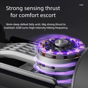 Pistola de masaje en frío y caliente personalizable fisioterapia relajación muscular <span class=keywords><strong>Mini</strong></span> máquina de masaje masajeador de frío caliente inalámbrico con 10 cabezales - Product Image 3