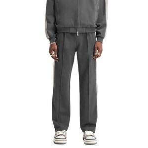 Pantalones Deportivos Casuales de Pierna Ancha para Hombre, Personalizados, de Alta Calidad, Color Sólido, Corte Regular, Algodón Grueso, Pantalones Largos - Product Image 1