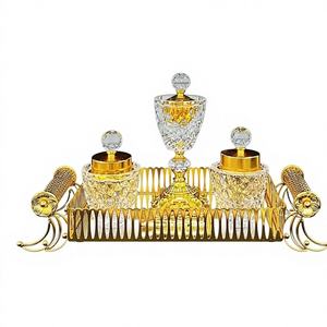 Quemador de Incienso Árabe de Lujo con Cristales Metálicos, Aroma Duradero y Ecológico, Ideal para la Mesa de Postres - Product Image 1