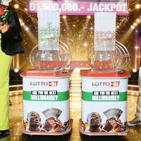 Machine de loterie automatique à boules pour tirage au sort en ligne, jeu Power Ball, tombola électronique, loto, bingo HUAXI en acrylique 50cm pour usage domestique