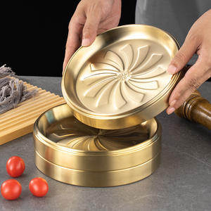 2024 nouveau plat plat en acier inoxydable isolé épais buffet plateau pour barbecue assiettes accessoires de cuisine <span class=keywords><strong>assiette</strong></span> à pâtes - Product Image 1