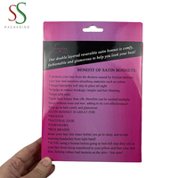 Boîte d'emballage pour bonnet en satin personnalisée de haute qualité avec fenêtre