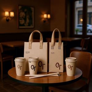 Disposable Non-Woven Foldable Portable Takeaway Thermal Insulated Cooler Bag with Zipper Closure for Food - Product Image 1