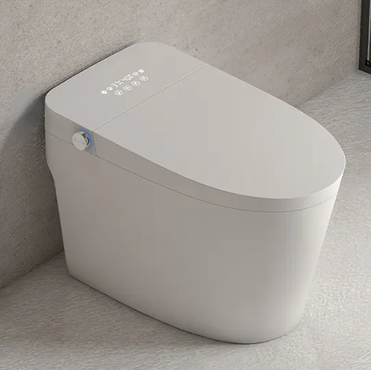 シンプルなデザイン安いWC衛生陶器インテリジェントウォータークローゼットバスルームフロアマウントサイフォニック自動スマート便器