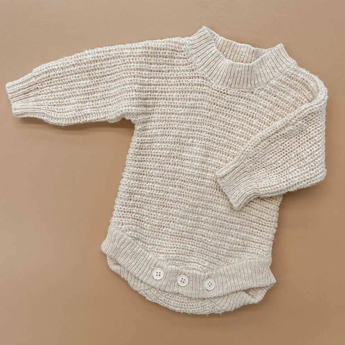 2024 New Design Custom Kleinkind Neugeborene Spring Striped Plain Langarm Bio-Baumwolle Baby Strick Stram pler