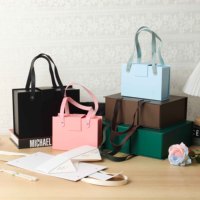 Luxuriöse Magnetische Faltbare Geschenkbox mit Ripsband Premium Matte Rosa Klappbox für Boutique-Verpackungen