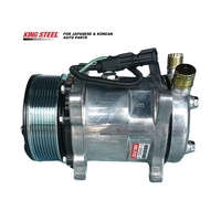 Compresor de Aire Acondicionado para Automóvil KINGSTEEL OE SD7H15 SD709, Piezas de Automóvil Eléctricas con Polea 8PK 119MM, 24V, para Volvo VNL 2006-