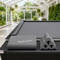 Kit de feutre de billard Slate, 6 bandes prédécoupées, découpe courbée pour poche, pour table moderne noire