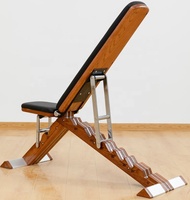 Banc de musculation multifonctionnel en bois pour la maison, inclinable et réglable, pour haltères et entraînement de force