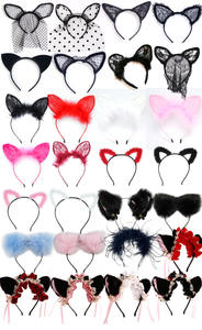 Diadema Transformable con Orejas <span class=keywords><strong>de</strong></span> Conejo y Encaje Sexy, Diadema <span class=keywords><strong>de</strong></span> Encaje con Puntos <span class=keywords><strong>de</strong></span> Moda Hecha a Mano para Fiestas y Eventos, Accesorios para el Cabello - Product Image 6