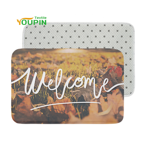 Thảm trải sàn hình chữ nhật 40x60cm chất liệu flannel polyester 100% thân thiện với môi trường, không trơn trượt, màu trắng, dùng làm thảm cửa, thảm cầu nguyện, thảm nhuộm - Product Image 2