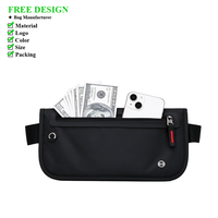 Nouvelle sacoche de ceinture imperméable et antivol avec protection RFID, pochette pour pièces de monnaie et cartes pour les voyages et les sports de plein air
