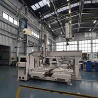 Machine de fraisage CNC à 5 axes pour moulage en polystyrène, système de contrôle NC Studio Mach3, table double mobile, moteur ATC-Core, PLC
