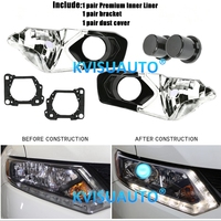 Luces de Circulación Diurna en Forma de U Fáciles de Modificar CQL, Faros Delanteros Bi-LED con Proyector Láser G5 Liner para X-TRAIL SUV T32 14-16